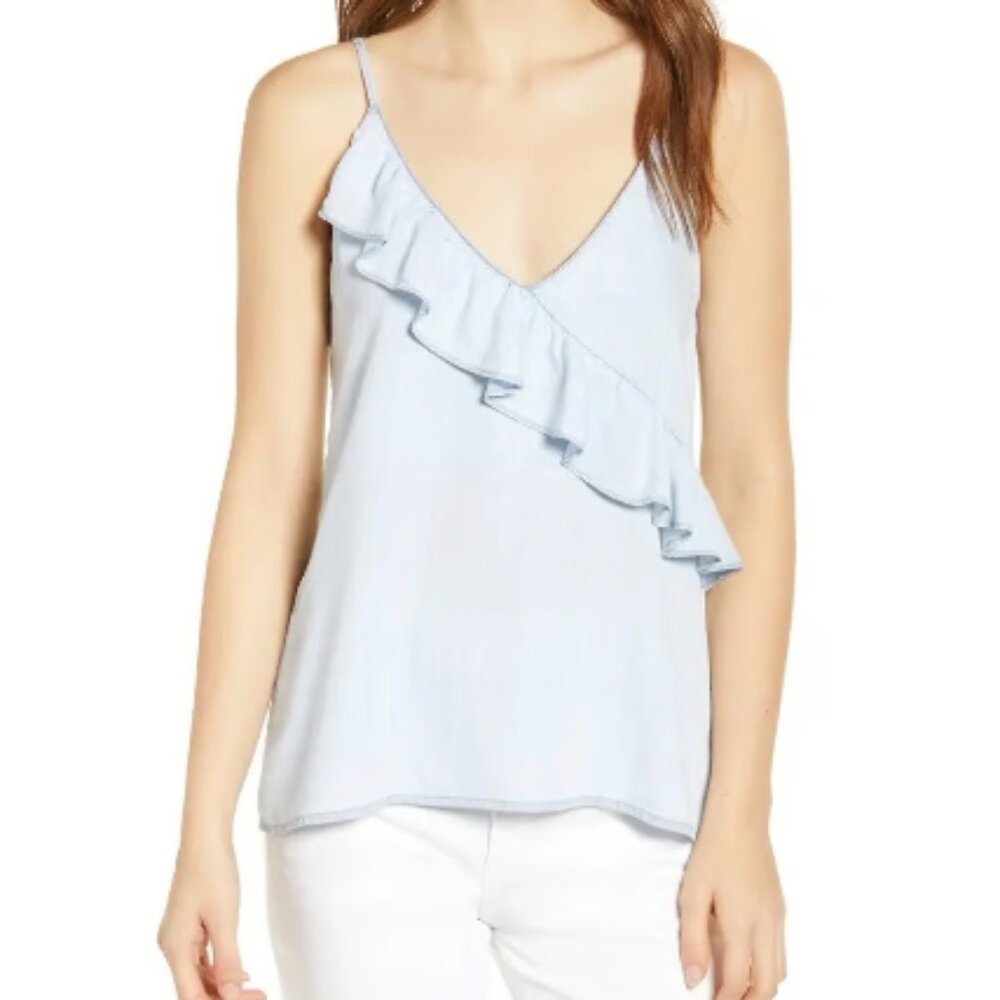 DL1961 Denim Tank Top Cami, Asymmetric, XS